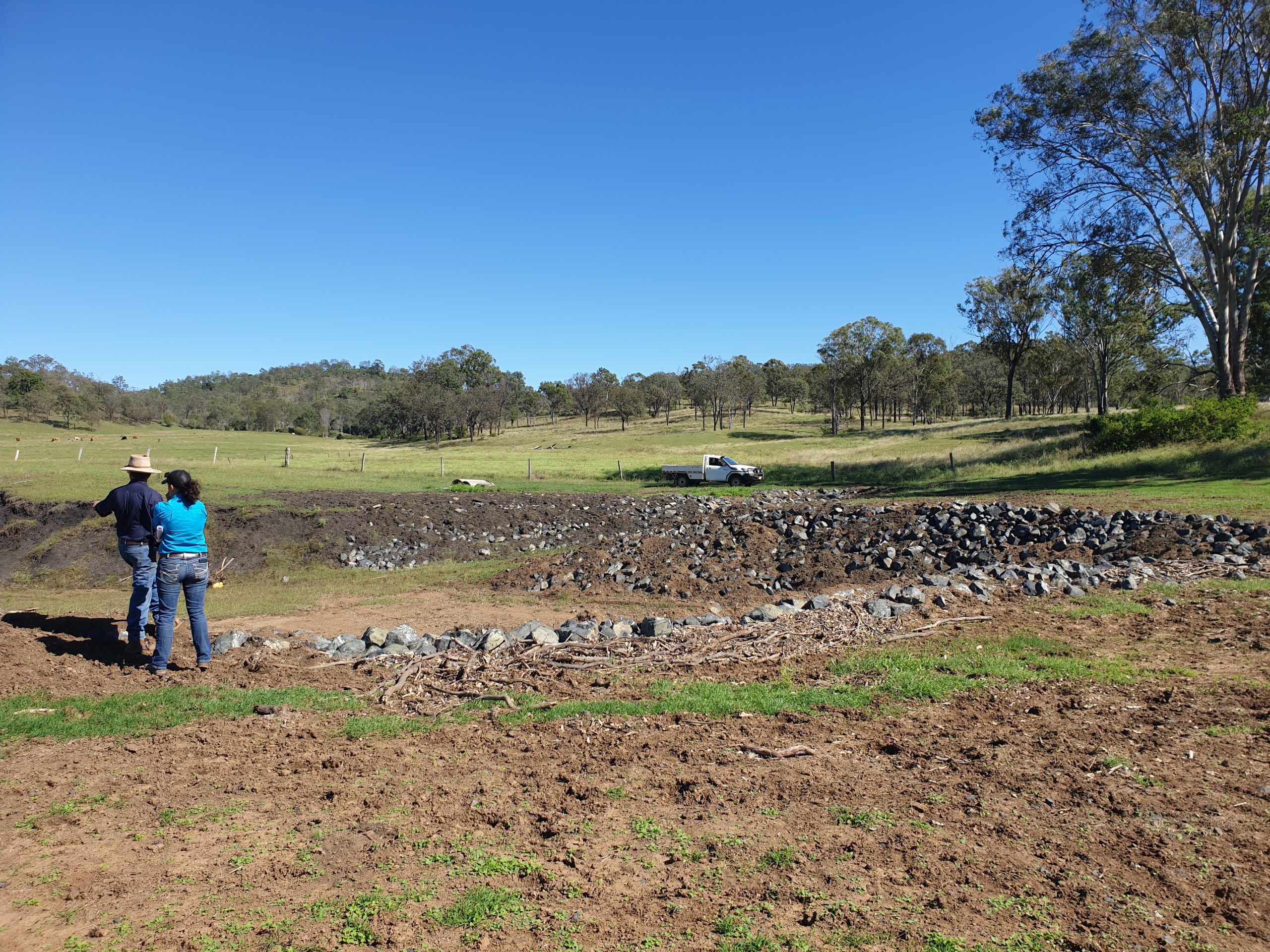 Bank stabilisation soft enginerring works in preparation for revegetation